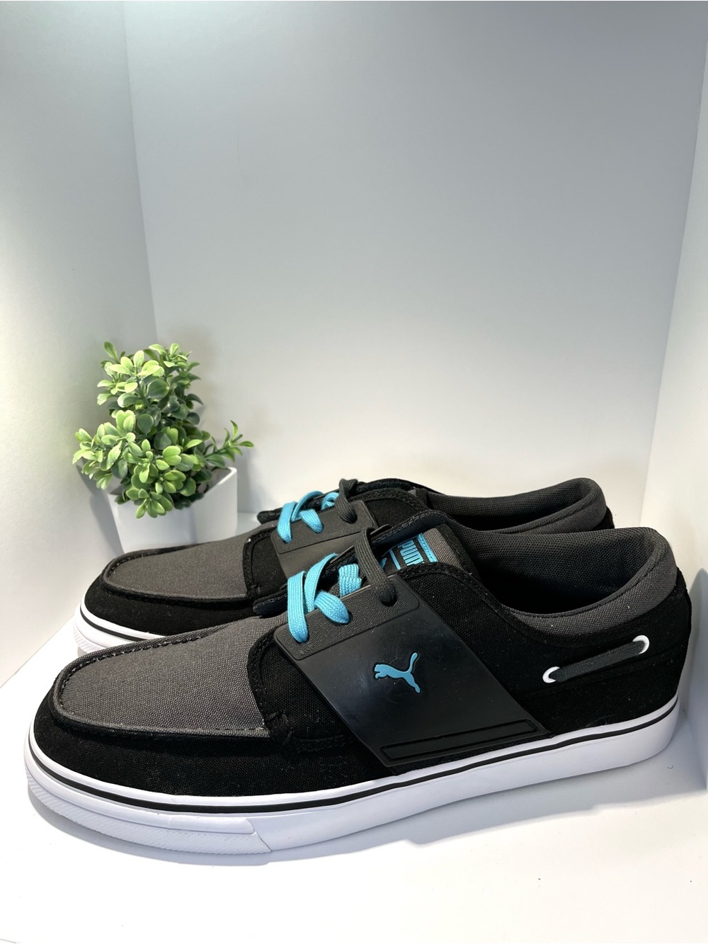 PUMA El Ace 3 Men’s Size 13 Black Blue White-NEW Rare Sneakers